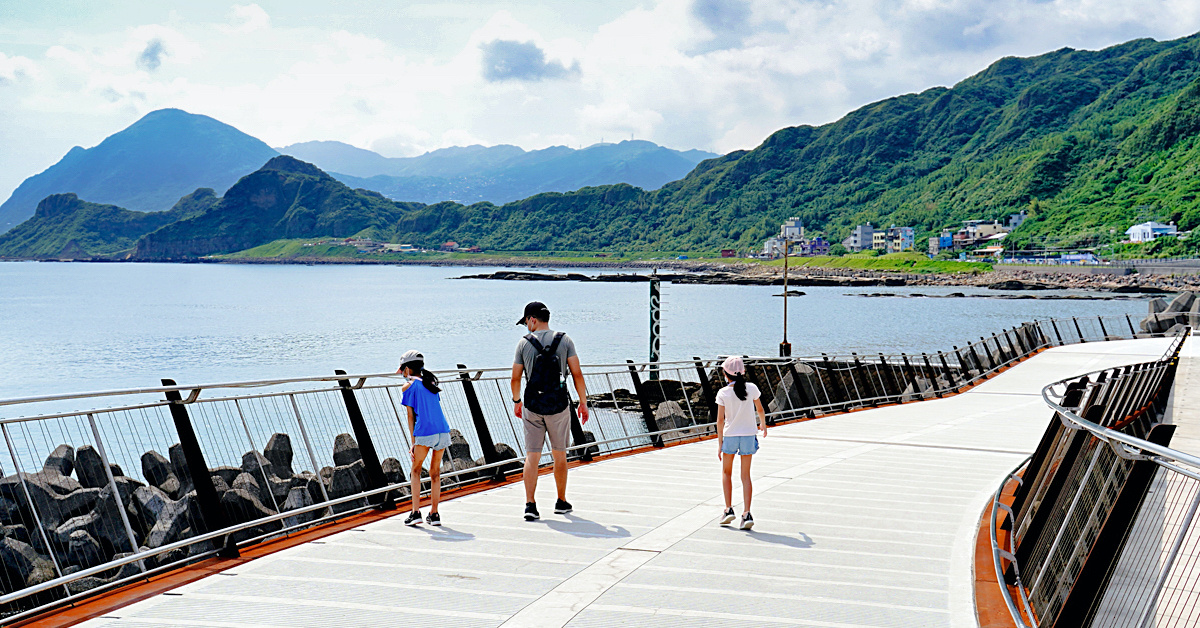 基隆景點【望海巷跨海景觀橋】360度無敵山海美景自行車道，串連海科館、潮境公園 @兔兒毛毛姊妹花