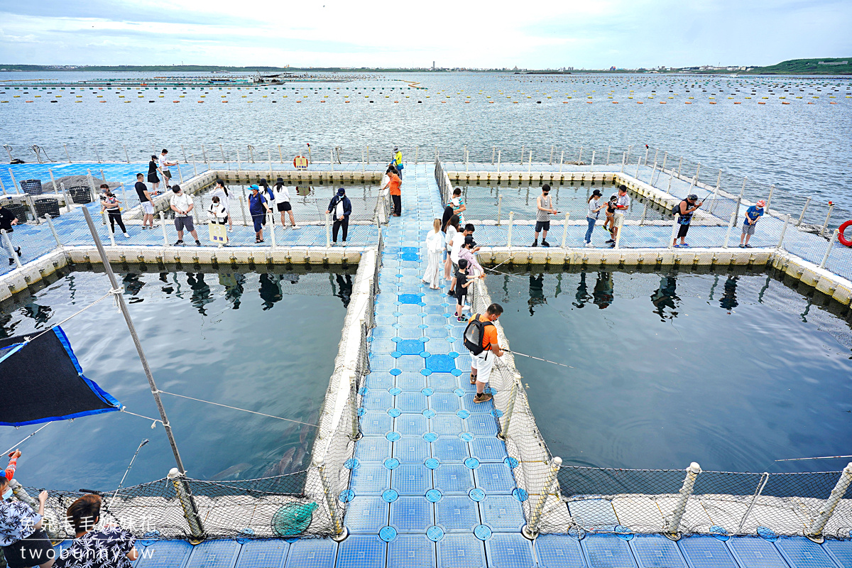 海上皇宮海洋牧場｜澎湖必玩～炭烤牡蠣、海產粥吃到飽，還能釣魚、玩兒童遊戲區 @兔兒毛毛姊妹花