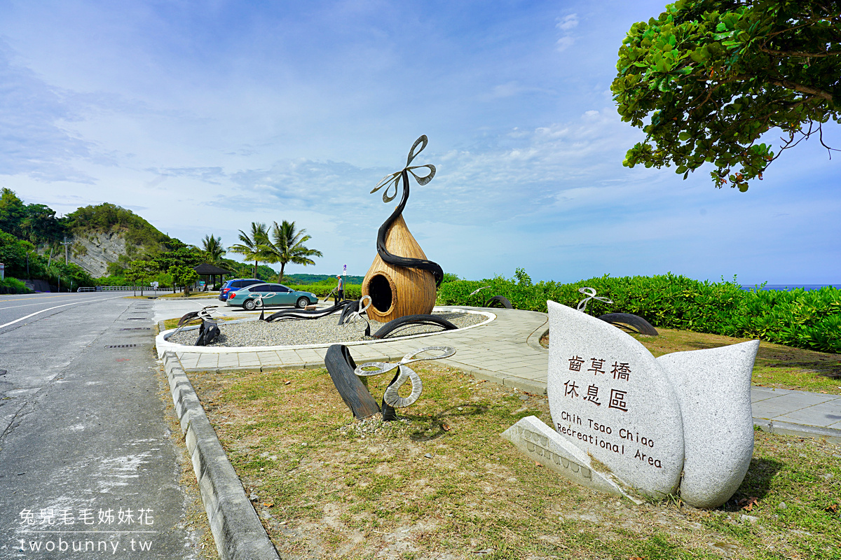 台東免費景點》齒草橋休憩區～台11線免費看海秘境!! 東海岸大地藝術節四葉草竹屋 @兔兒毛毛姊妹花