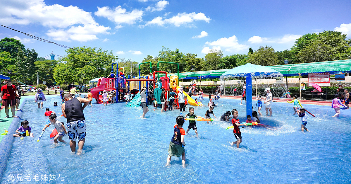 竹崎親水公園｜嘉義免費戲水區、特色遊戲場、天空走廊、溪谷吊橋一次玩 @兔兒毛毛姊妹花