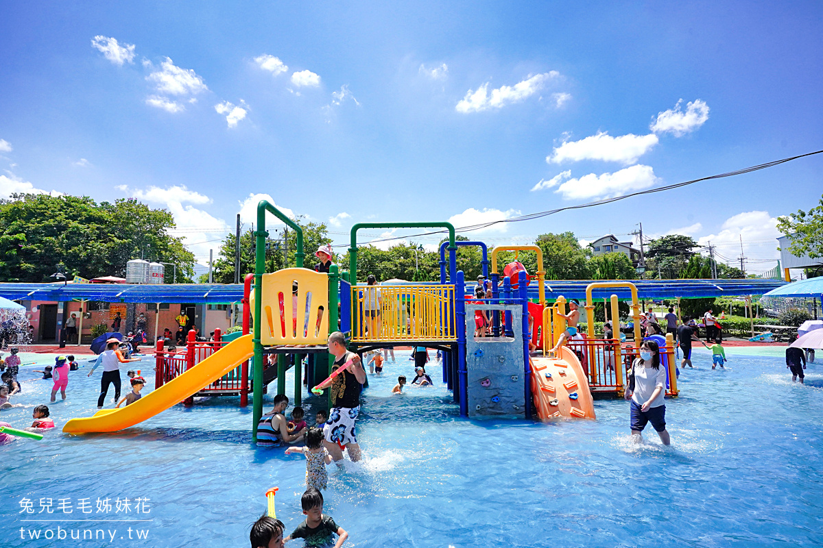 竹崎親水公園｜嘉義免費戲水區、特色遊戲場、天空走廊、溪谷吊橋一次玩 @兔兒毛毛姊妹花