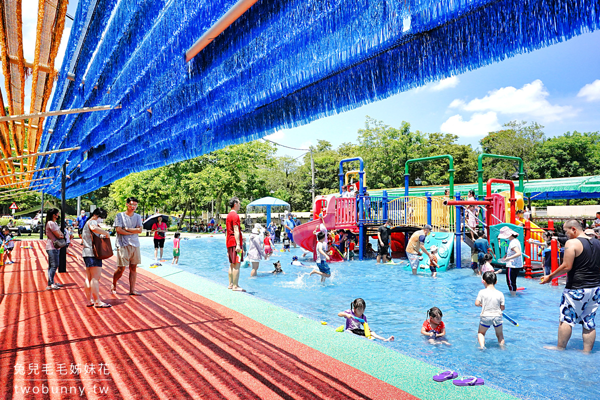 竹崎親水公園｜嘉義免費戲水區、特色遊戲場、天空走廊、溪谷吊橋一次玩 @兔兒毛毛姊妹花