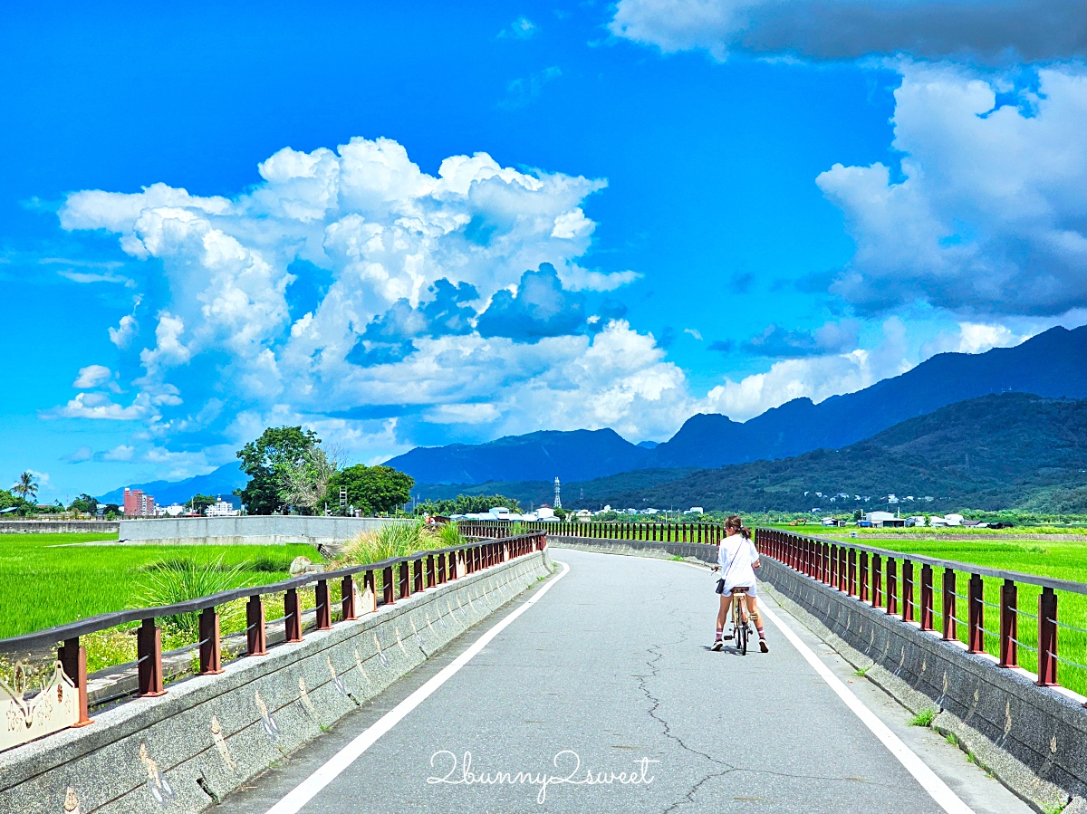 台東景點》池上伯朗大道自行車漫遊～必拍稻田畫框、金城武樹、天堂路鞦韆全收錄 @兔兒毛毛姊妹花