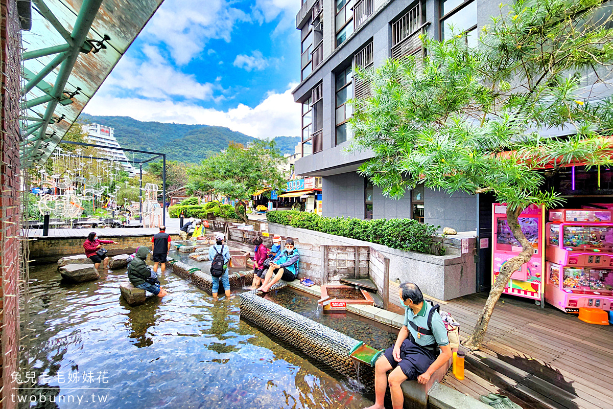 宜蘭免費景點【湯圍溝溫泉公園】暖呼呼免費足湯，水岸燈海超漂亮!! @兔兒毛毛姊妹花