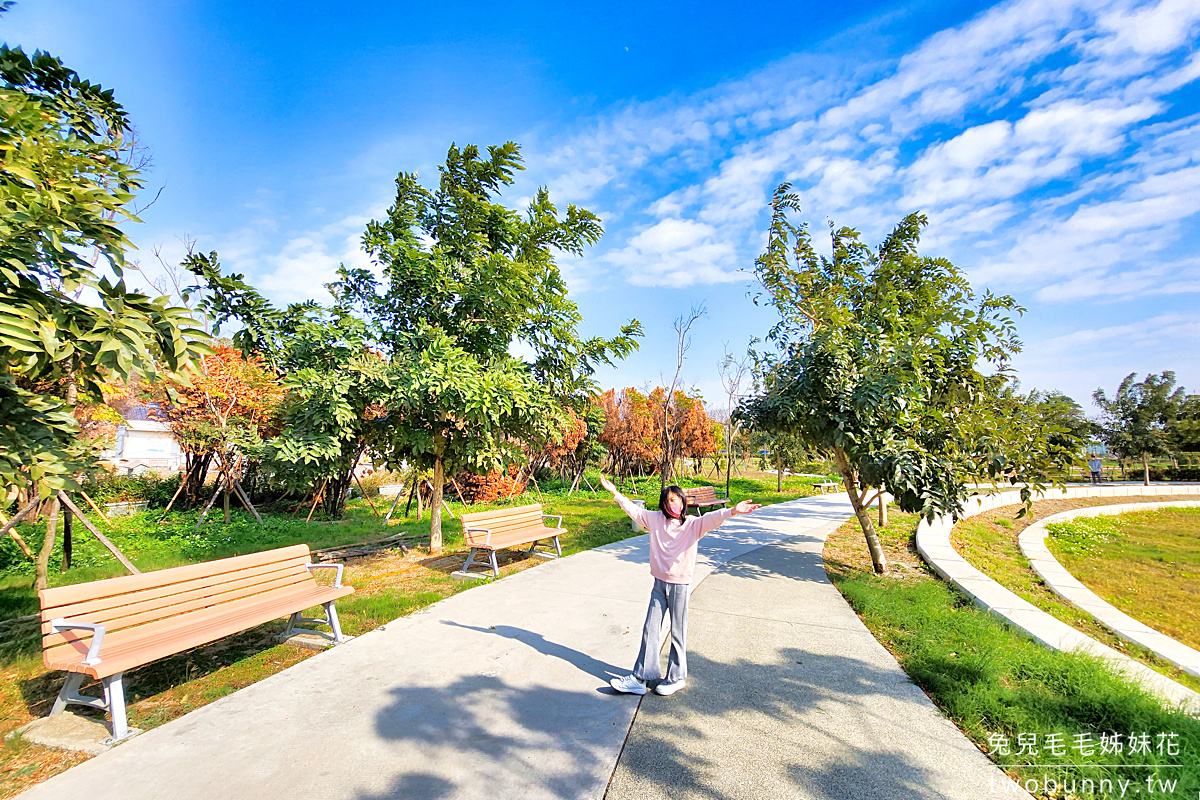 彰化溪湖中央公園｜超嗨七米高攀爬溜滑梯，還能刷一整排10幾個盪鞦韆 @兔兒毛毛姊妹花