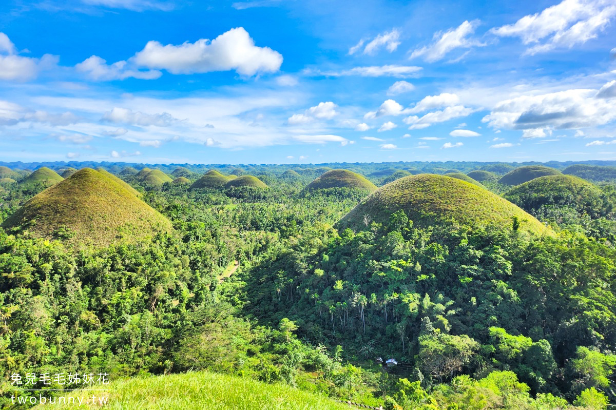 薄荷島景點》巧克力山 Chocolate Hills～Bohol 必看世界自然遺產，抹茶山丘太可愛 @兔兒毛毛姊妹花