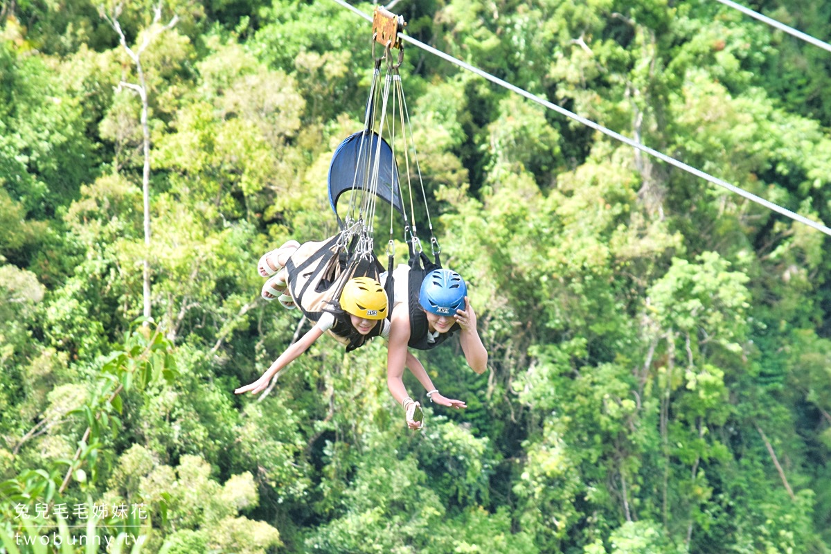 薄荷島景點》Loboc Ecotourism Adventure Park 洛柏克生態冒險公園～Bohol 必玩高空溜索 zipline @兔兒毛毛姊妹花