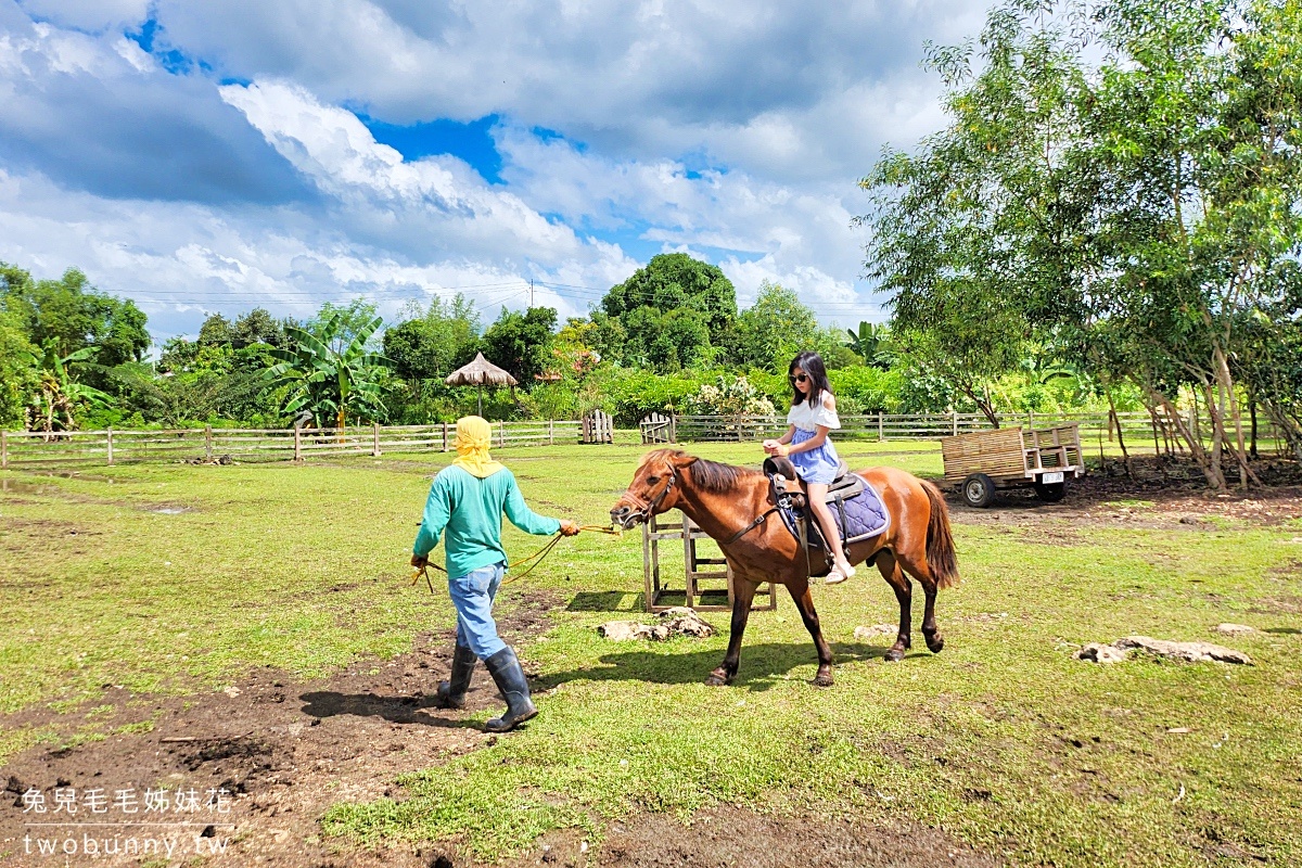 薄荷島景點》南方農場 South Farm Panglao-Bohol～隱藏版大農場，一票到底餵動物、騎馬 @兔兒毛毛姊妹花