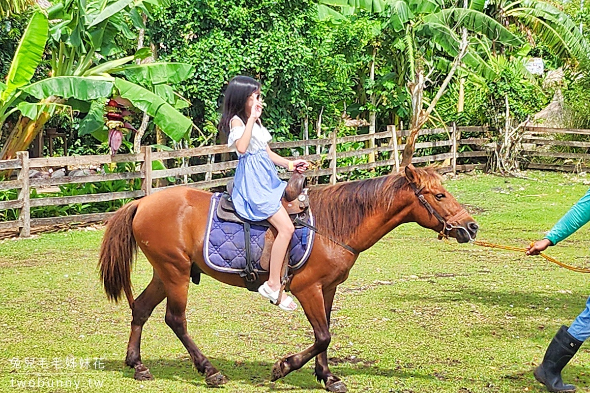 薄荷島景點》南方農場 South Farm Panglao-Bohol～隱藏版大農場，一票到底餵動物、騎馬 @兔兒毛毛姊妹花