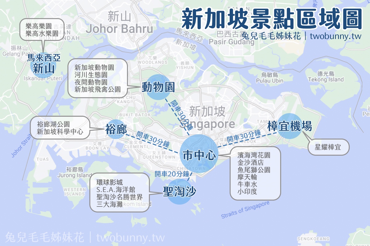 2024【新加坡景點】地圖攻略～TOP18新加坡必玩景點，搭地鐵自由行玩起來 @兔兒毛毛姊妹花