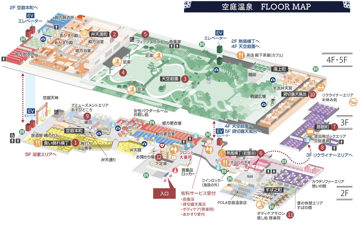 大阪景點【空庭溫泉】關西最大溫泉樂園!! 吃喝玩樂泡湯一次滿足的大阪室內景點 @兔兒毛毛姊妹花