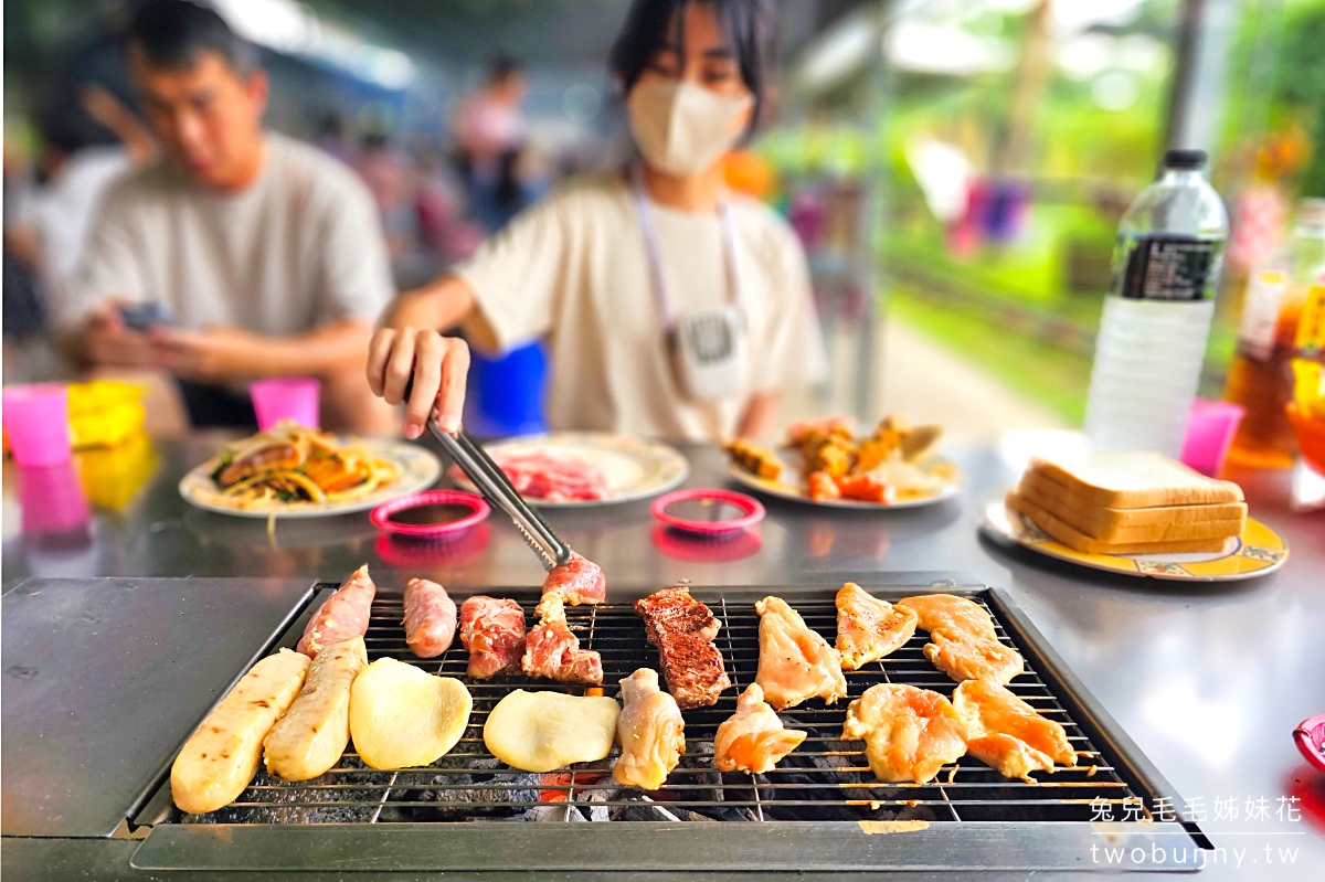 桃園伍陽城市原創農場｜490元自助烤肉吃到飽，戲水池、遊戲室、彈跳床隨你玩 @兔兒毛毛姊妹花