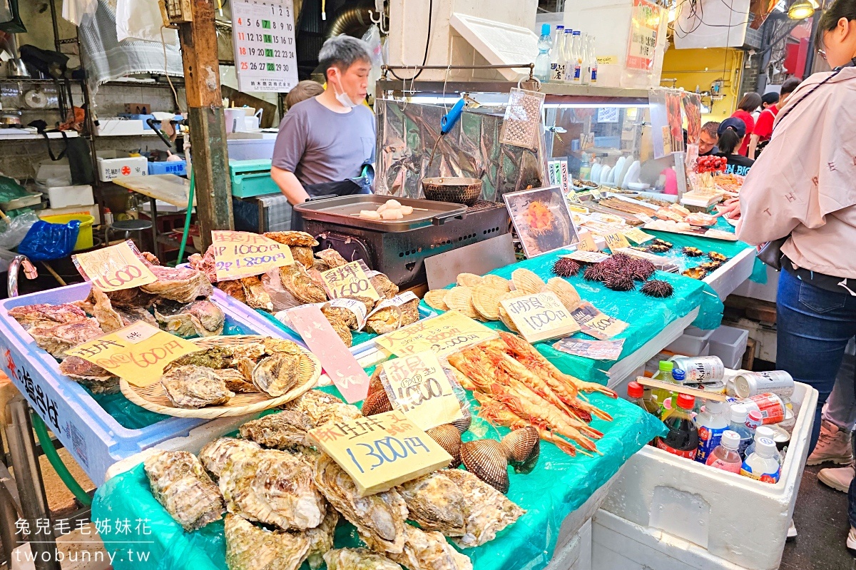 大阪美食【黑門市場】必吃美食TOP10，攤位地圖、必逛超市、交通方式全攻略 @兔兒毛毛姊妹花