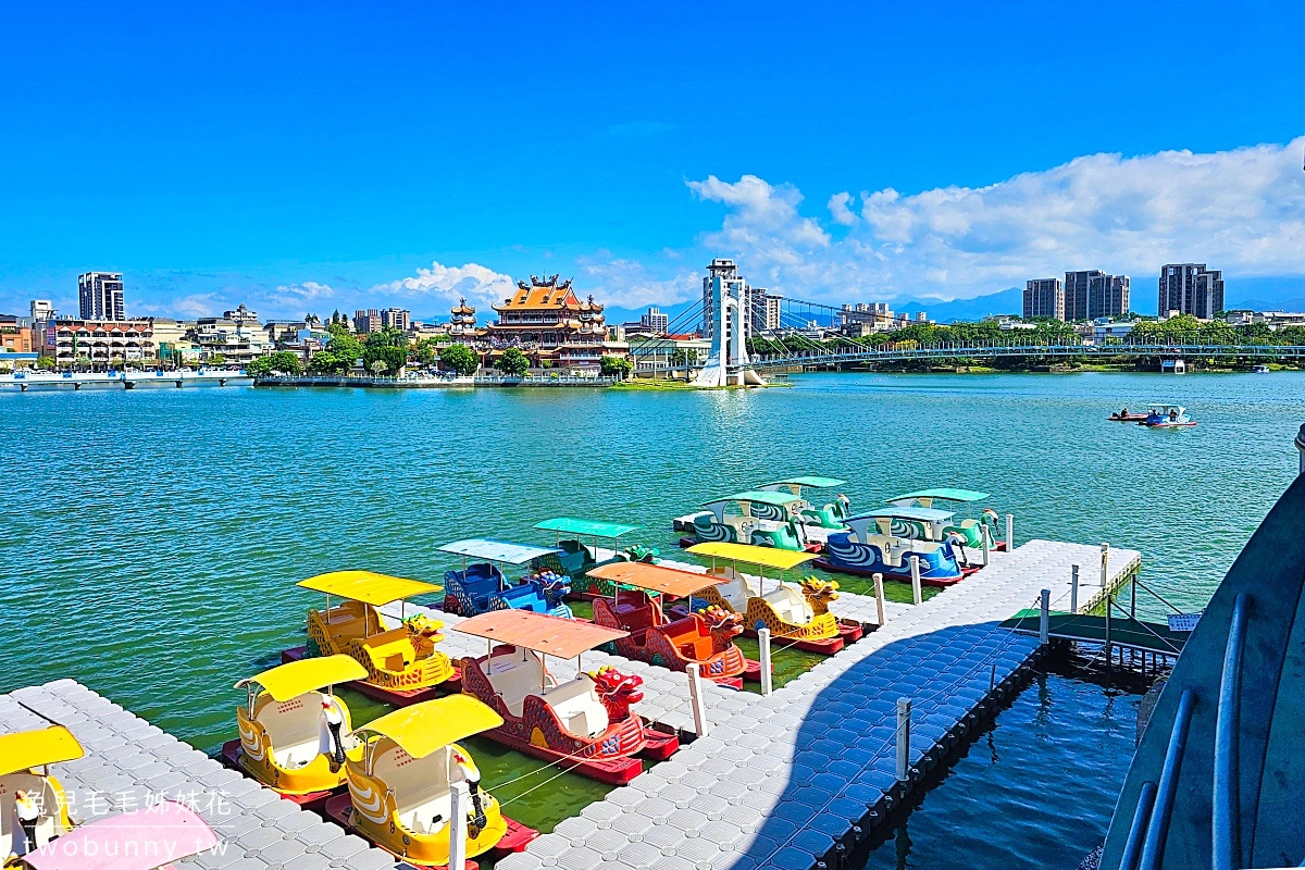 龍潭大池｜桃園免費景點走吊橋、踩天鵝船，還有兒童遊戲場、兒童戲水區可以遛小孩 @兔兒毛毛姊妹花