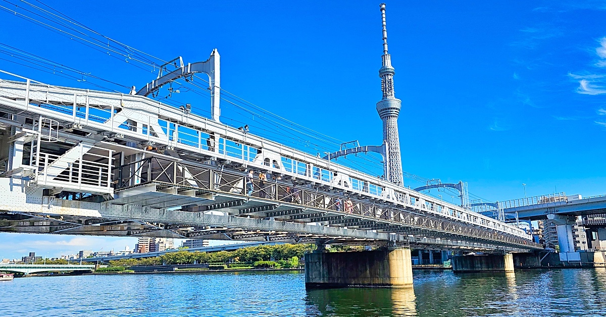 隅田川步道 mida River Walk｜東京新開放景點!! 淺草散步到晴空塔最美行人陸橋 @兔兒毛毛姊妹花