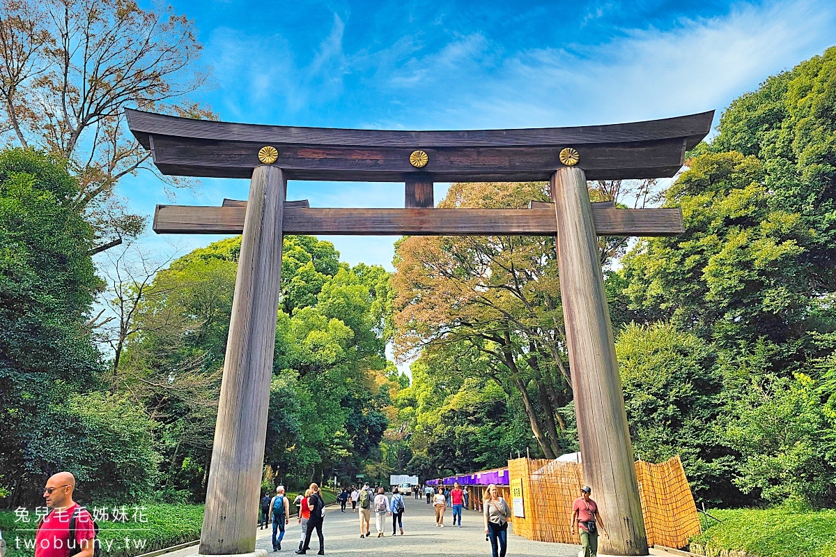 東京景點【明治神宮】參訪地圖、必拍重點攻略～大鳥居、百年森林，還有特色御守 @兔兒毛毛姊妹花