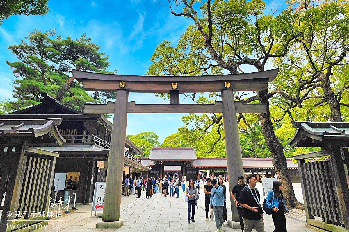 東京景點【明治神宮】參訪地圖、必拍重點攻略～大鳥居、百年森林，還有特色御守 @兔兒毛毛姊妹花