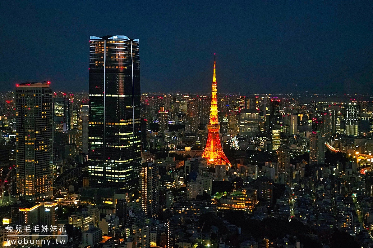 東京景點「六本木新城展望台 Tokyo City View」絕美東京鐵塔夜景這裡看、逛逛森美術館 @兔兒毛毛姊妹花