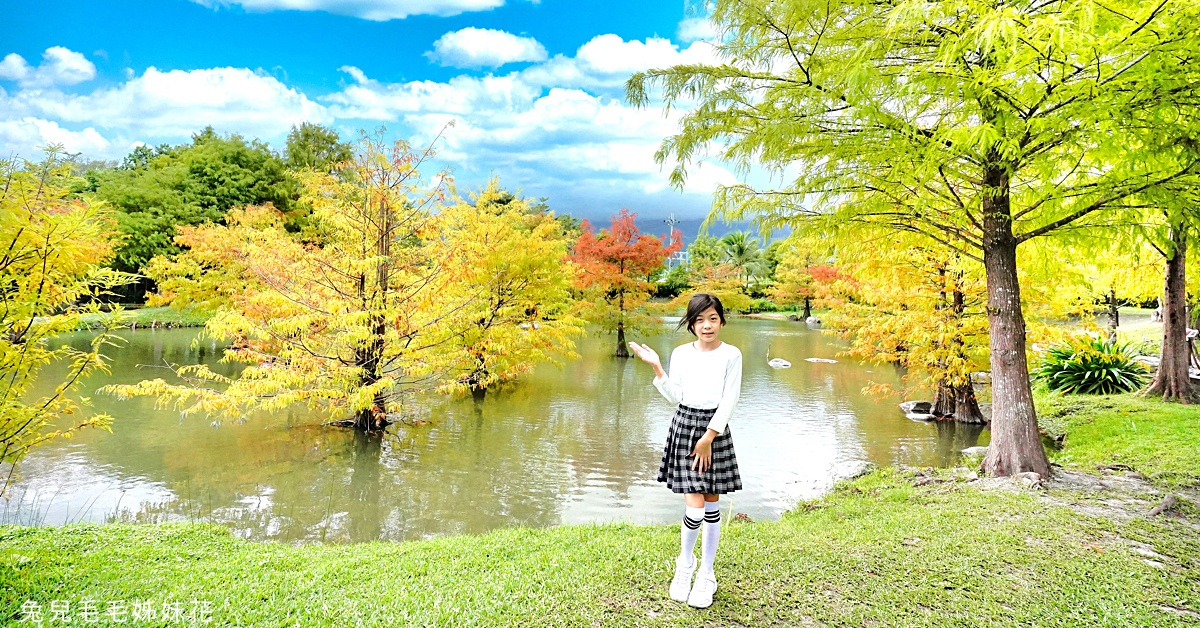 【松湖驛站】花蓮落羽松景點，吉安免費入園湖景庭園、脆皮烤雞與合菜餐廳介紹 @兔兒毛毛姊妹花