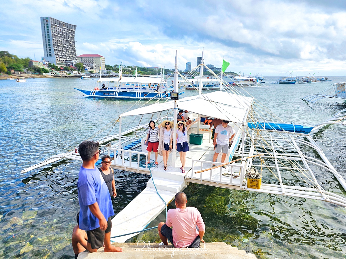 宿霧跳島「資生堂島Caohagan Island」無敵海景、超便宜現撈海鮮，海膽平均一顆10元 @兔兒毛毛姊妹花