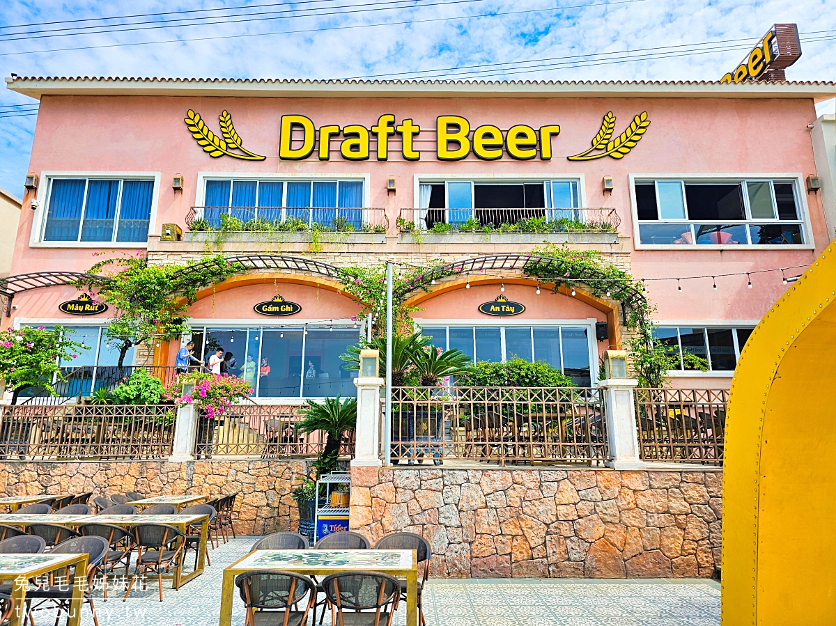 富國島美食》Draft Beer｜地中海日落小鎮最美海景餐廳，親吻之橋、跨海纜車盡收眼底 @兔兒毛毛姊妹花