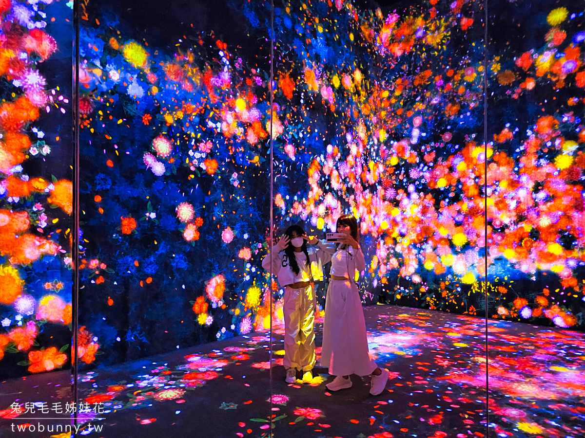 東京室內景點「teamLab 無界：森大廈數字藝術美術館」麻布台 Hills 最夢幻美拍聖地 @兔兒毛毛姊妹花