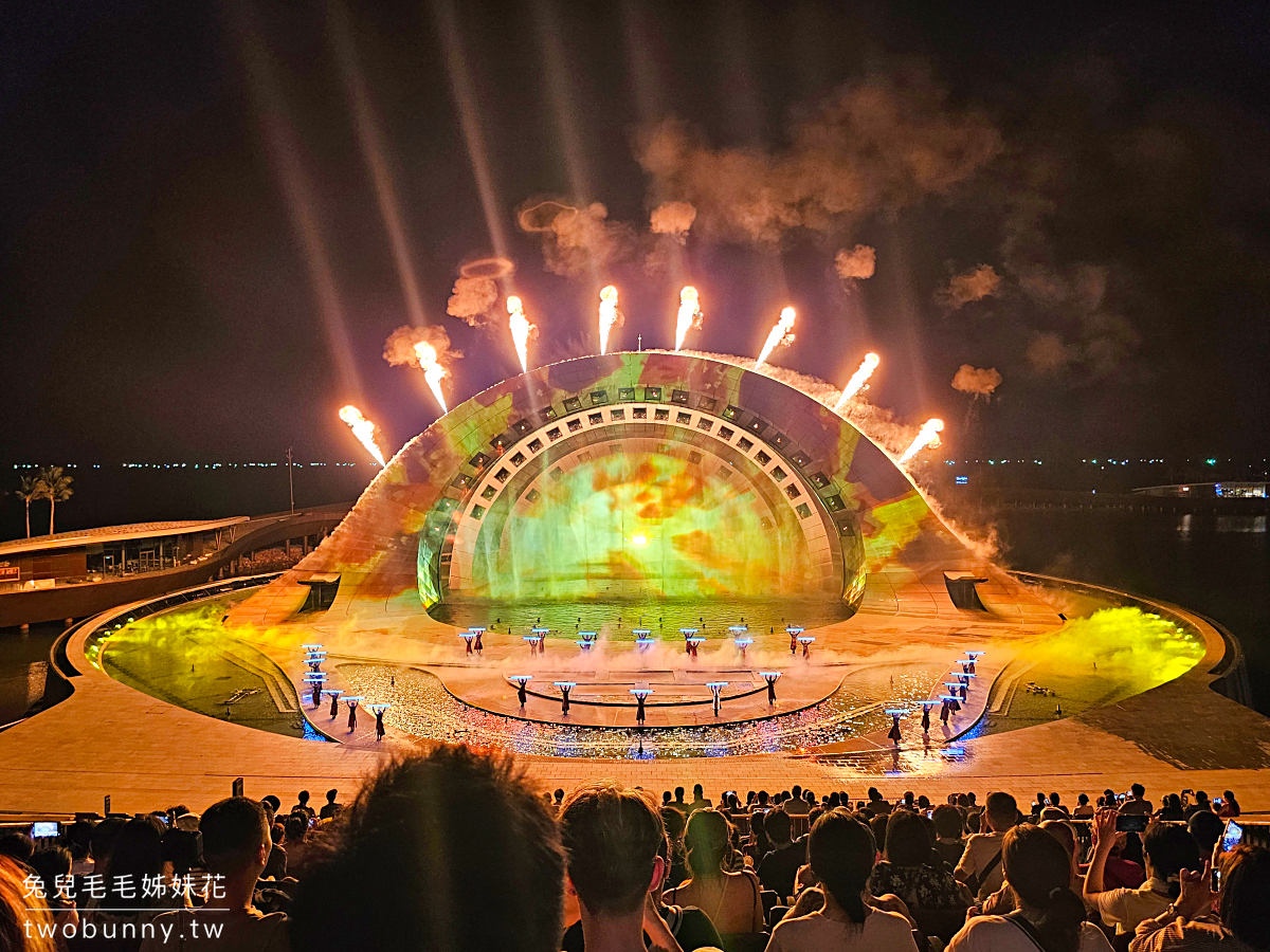 Kiss of the Sea show 海洋之吻｜富國島地中海小鎮必看聲光水舞煙火秀，世界最大海上劇場 @兔兒毛毛姊妹花