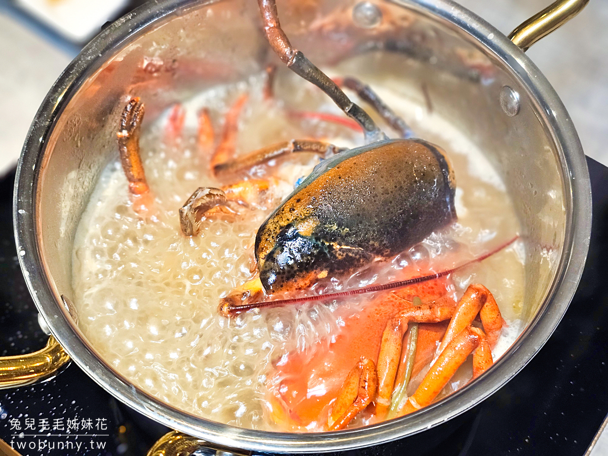 大明星頂流涮涮鍋｜桃園南崁火鍋～A5和牛 龍蝦海鮮超頂食材，有包廂、剝蝦服務 @兔兒毛毛姊妹花