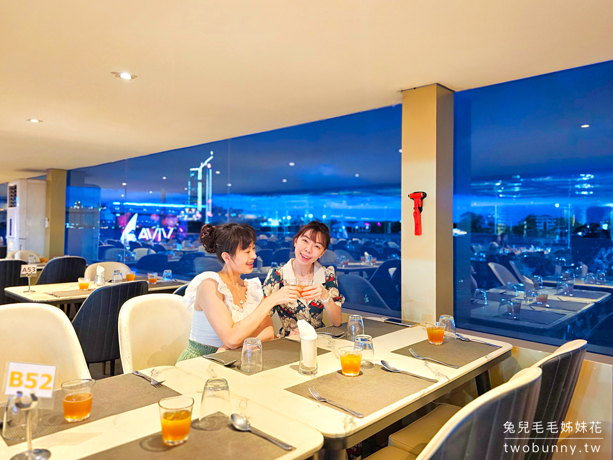 Viva Alangka Cruise｜泰國曼谷昭波耶河遊船晚餐 buffet 看夜景 LIVE表演，這裡上船免排隊 @兔兒毛毛姊妹花