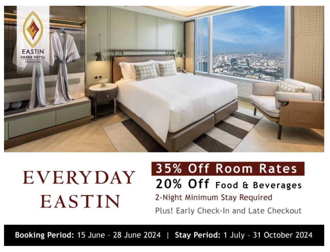 Eastin Grand Hotel Phayathai～機場快線、BTS直達曼谷五星飯店，公寓套房、空中泳池美翻天 @兔兒毛毛姊妹花