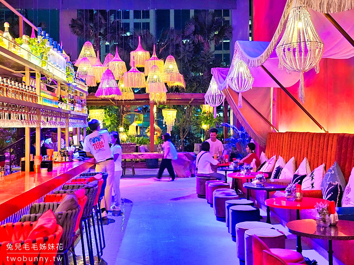 TRIBE Sky Beach Club｜曼谷高空池畔酒吧，Phrom Phong 站 EmSphere 商場時尚的餐酒館 @兔兒毛毛姊妹花