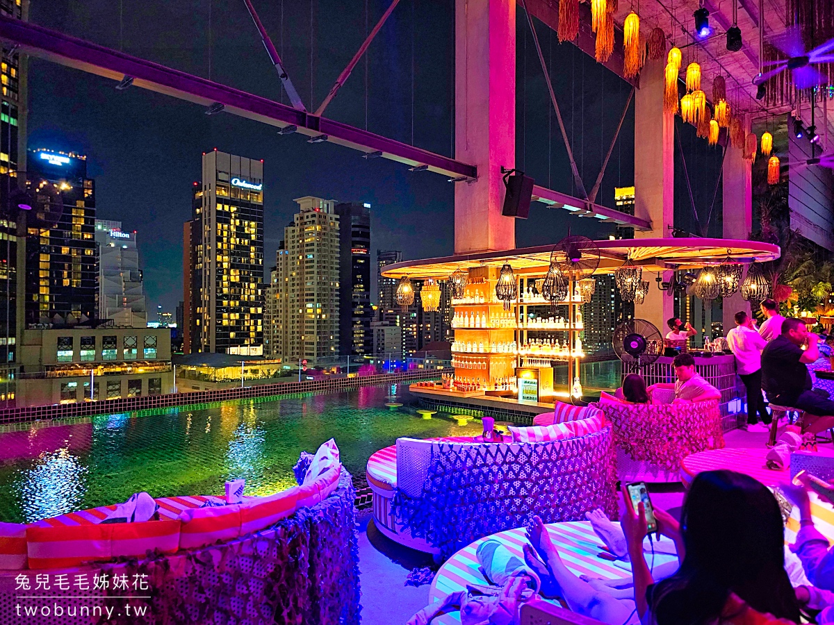 TRIBE Sky Beach Club｜曼谷高空池畔酒吧，Phrom Phong 站 EmSphere 商場時尚的餐酒館 @兔兒毛毛姊妹花