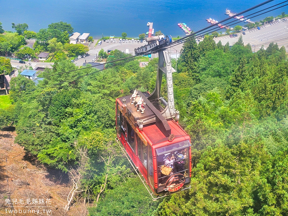 河口湖天上山公園｜搭乘河口湖全景纜車上山，邊盪鞦韆邊欣賞富士山絕景 @兔兒毛毛姊妹花