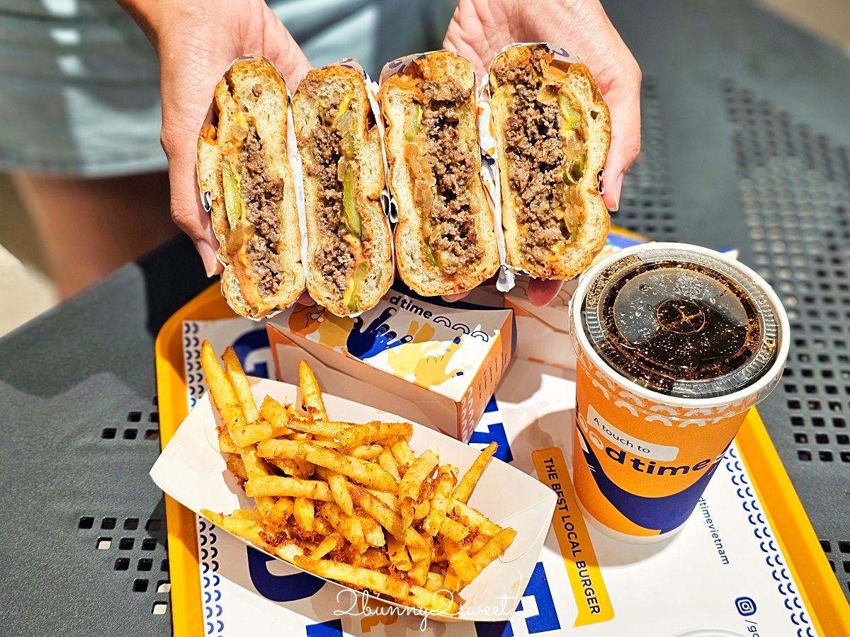 【河內美食】GoodTime Burger 漢堡專賣店開箱，Lotte Mall WestLake 必吃越南最好吃漢堡 @兔兒毛毛姊妹花