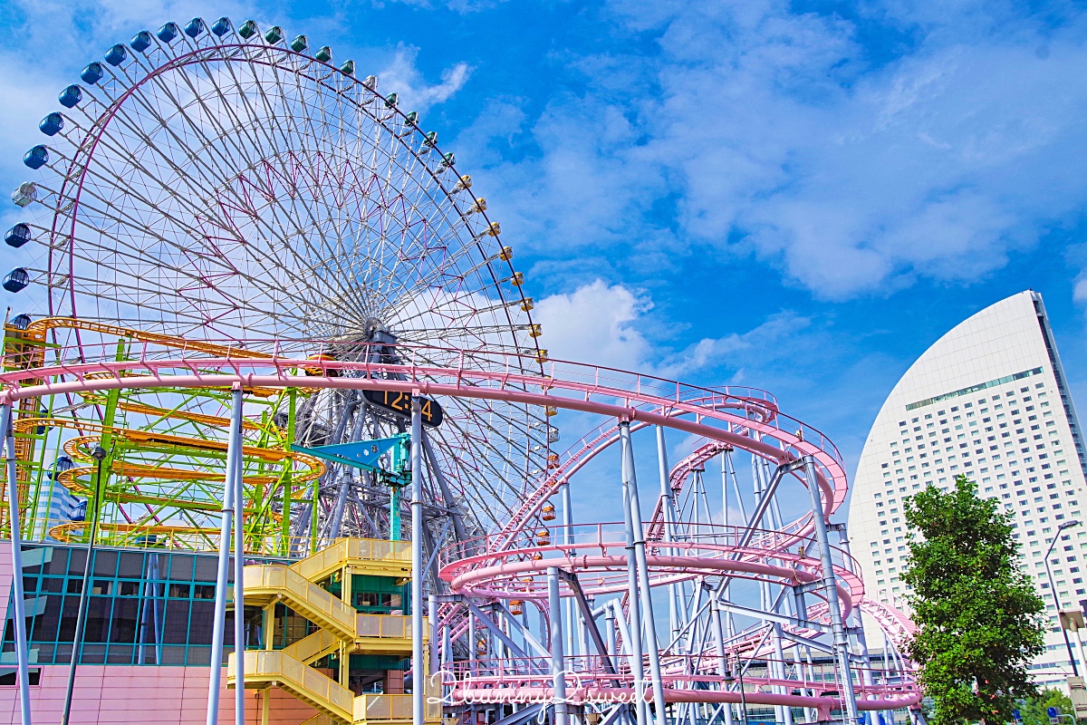 橫濱景點「太空世界 COSMO WORLD」港未來免門票遊樂園，Cosmo Clock 21 摩天輪必搭 @兔兒毛毛姊妹花