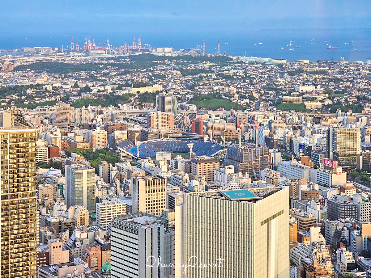 橫濱景點「橫濱地標大廈觀景台」Sky Garden 空中花園絕美百外夜景、摩天輪燈光秀 @兔兒毛毛姊妹花