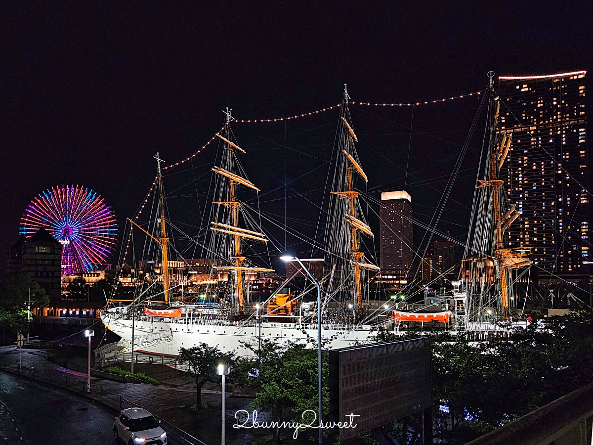 橫濱景點「橫濱地標大廈觀景台」Sky Garden 空中花園絕美百外夜景、摩天輪燈光秀 @兔兒毛毛姊妹花