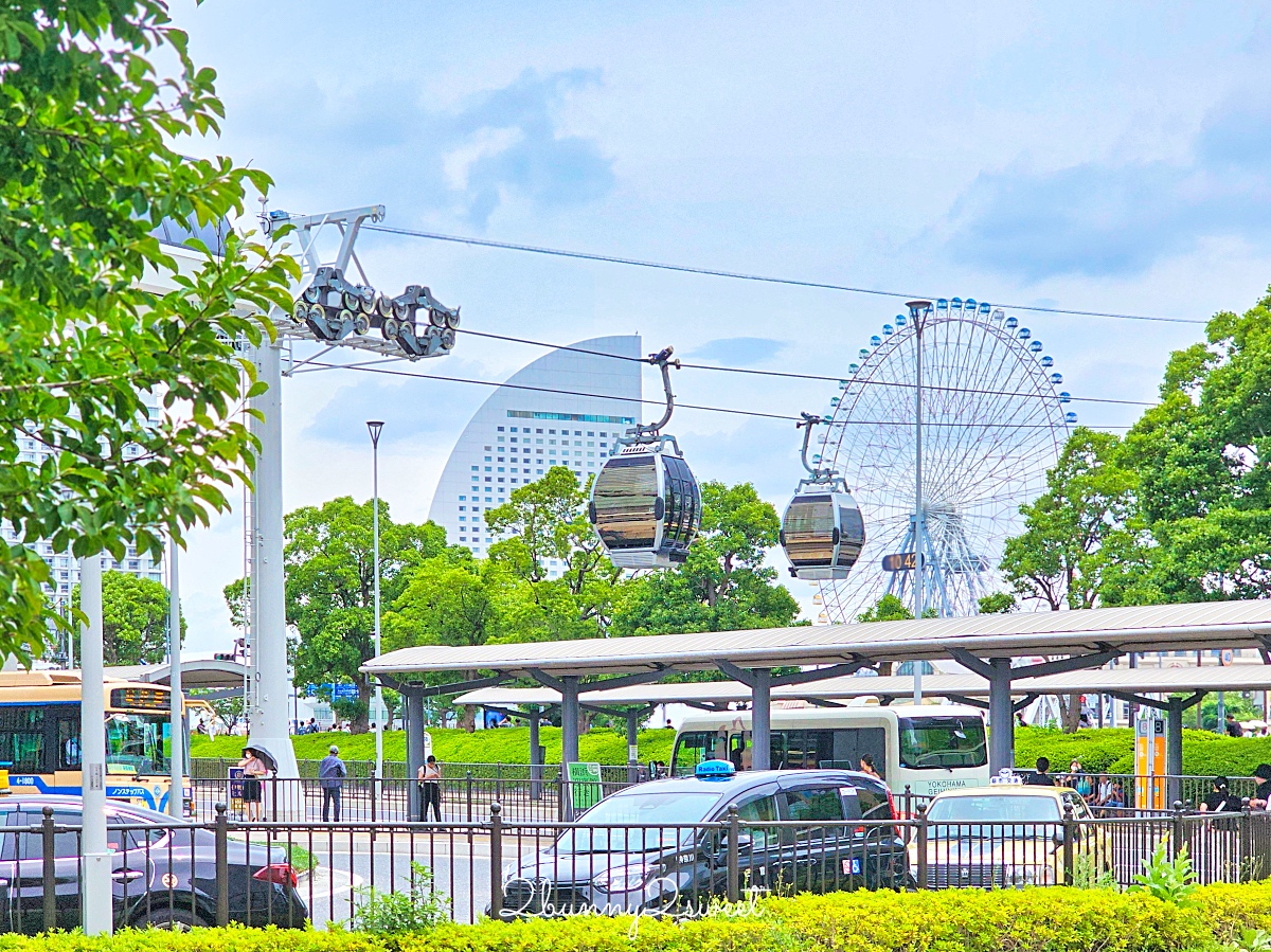 橫濱景點「橫濱空中纜車」櫻木町直達紅磚倉庫最佳交通方式，空中欣賞橫濱港美景 @兔兒毛毛姊妹花