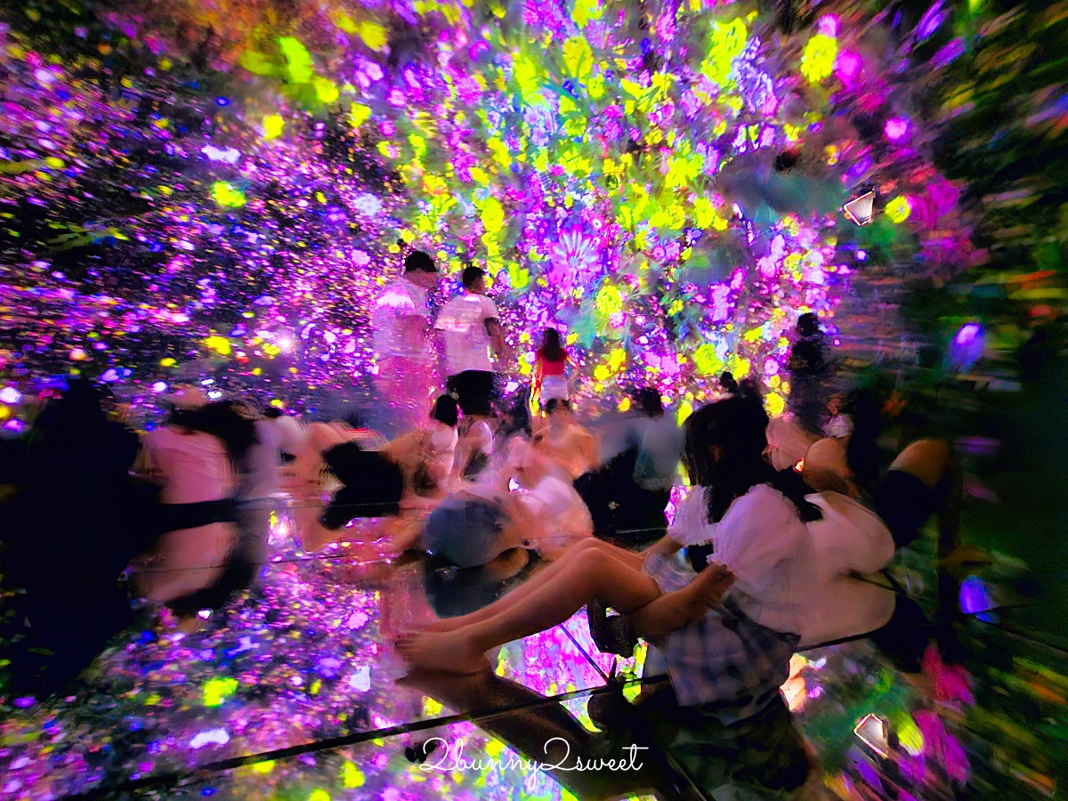 東京景點「豐洲 teamLab Planets」沈浸式光影美術館，水池中花叢裡拍夢幻美照｜teamLab穿搭建議 @兔兒毛毛姊妹花