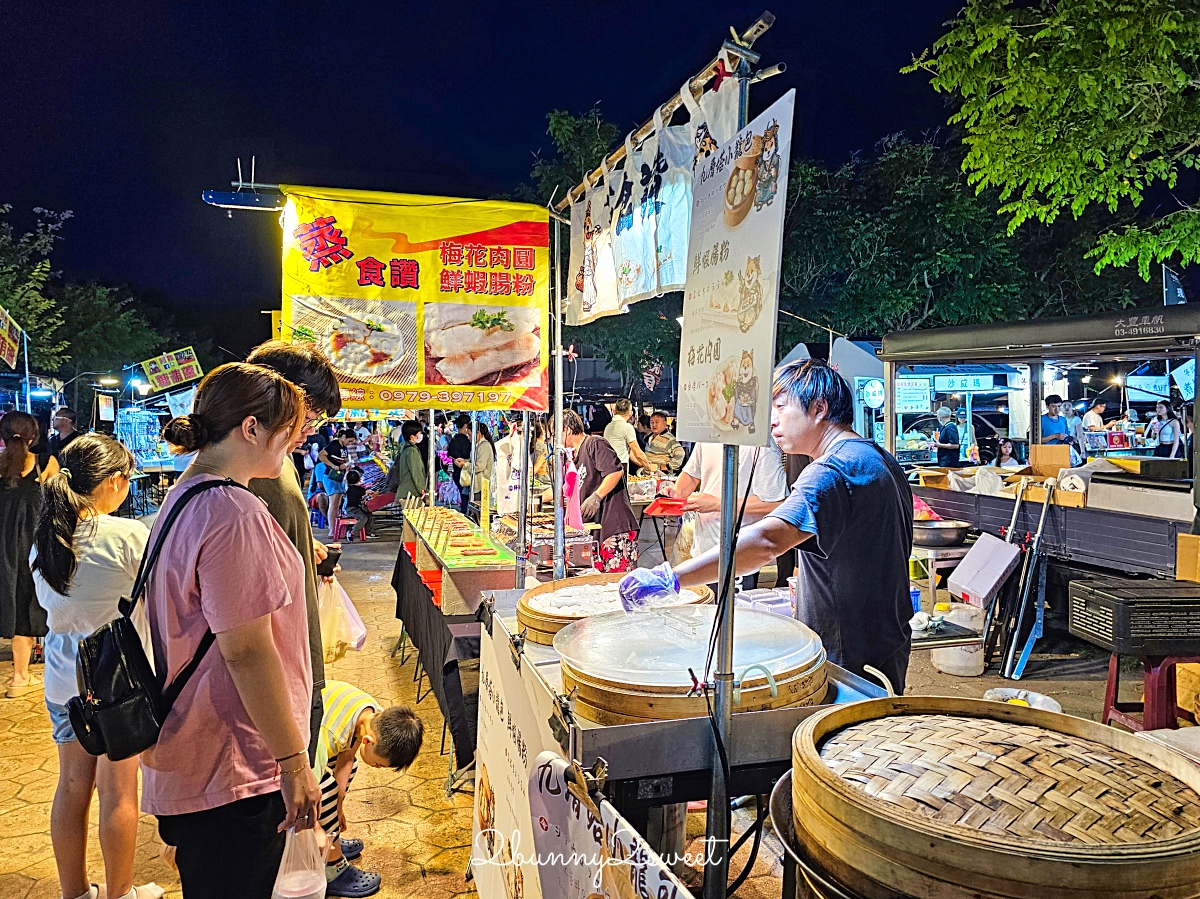 宜蘭夜市「頭城吉祥夜市」一週營業一天，上百攤販美食小吃、夜市遊戲～好吃好逛又好玩 @兔兒毛毛姊妹花