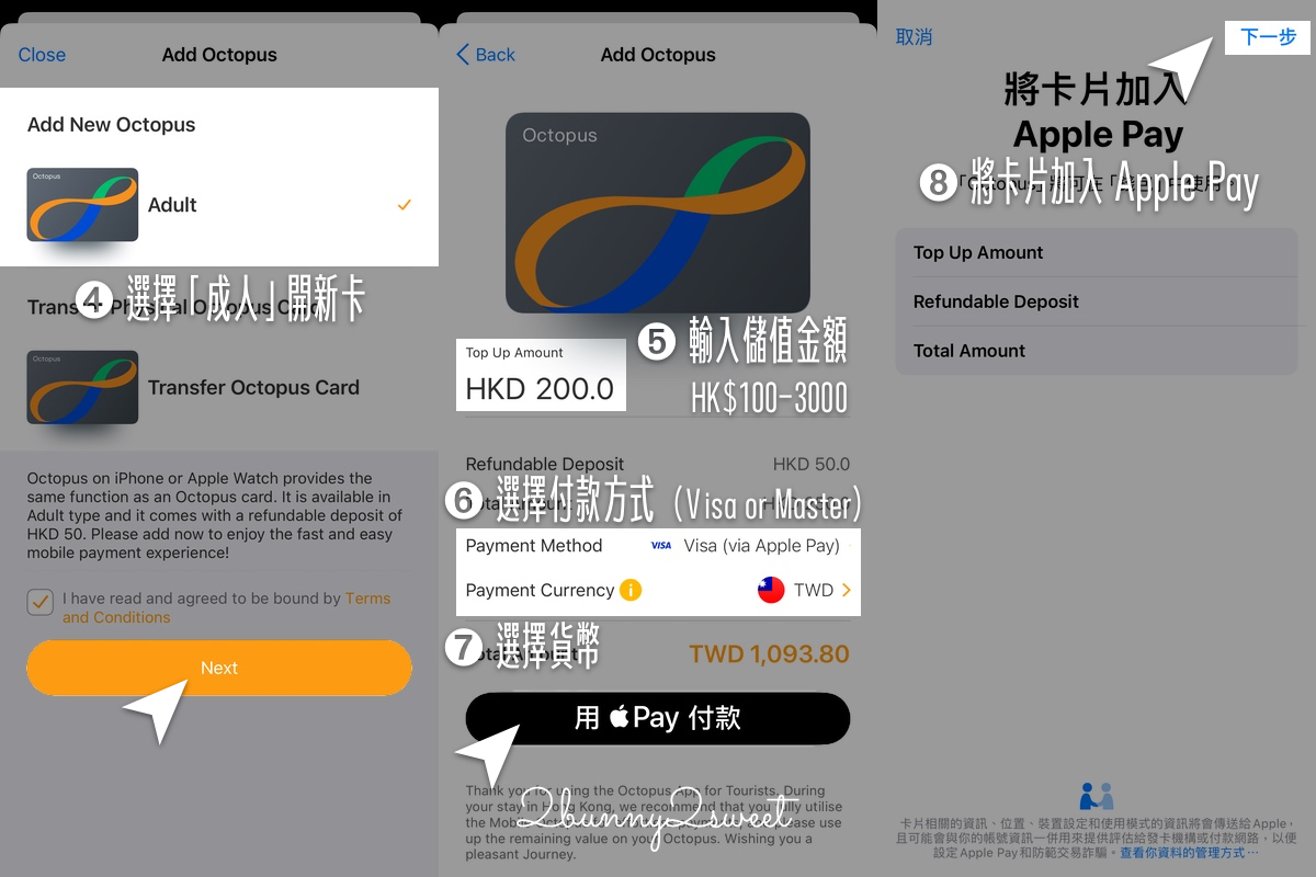 香港必備交通票券「八達通」香港的悠遊卡～購買方式、儲值地點、手機綁定教學攻略 @兔兒毛毛姊妹花