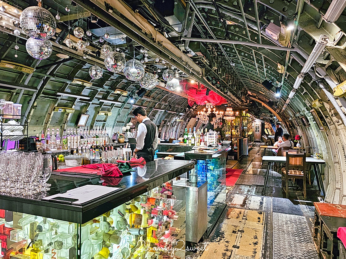 曼谷美食「Na-Oh Bangkok」曼谷飛機餐廳～在復古奢華諾亞方舟機艙享用精緻法餐 @兔兒毛毛姊妹花