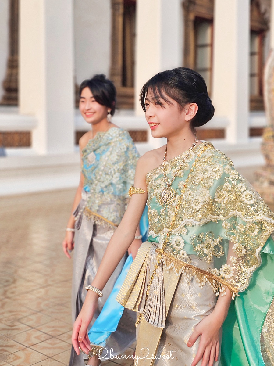 曼谷泰服體驗「Cherd-Chay Thai Glory」金山寺老城區泰服租借，手工泰服超精緻，預約制不用人擠人 @兔兒毛毛姊妹花