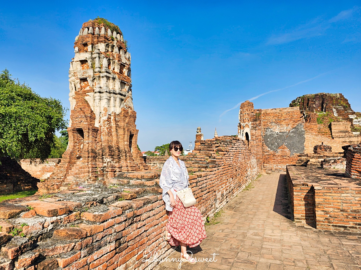 泰國大城景點「瑪哈泰寺 Wat Mahathat」BLACKPINK Lisa 也來朝聖的「樹中佛像」世界遺產 @兔兒毛毛姊妹花