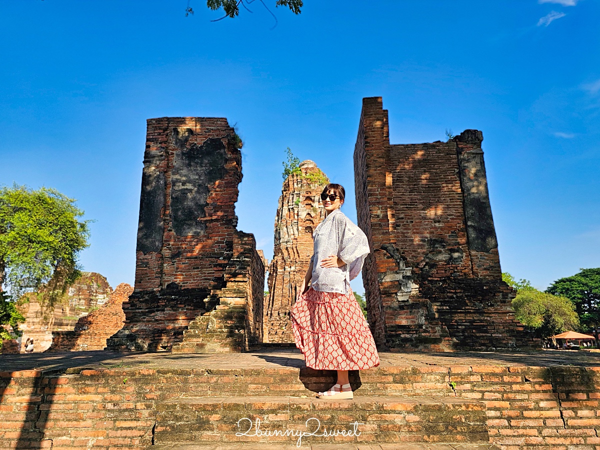 泰國大城景點「瑪哈泰寺 Wat Mahathat」BLACKPINK Lisa 也來朝聖的「樹中佛像」世界遺產 @兔兒毛毛姊妹花