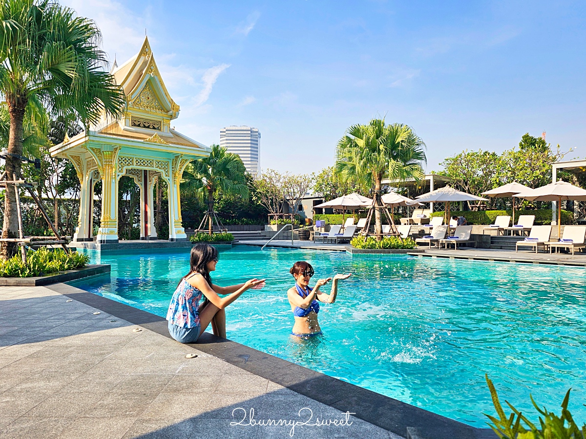 曼谷住宿「Chatrium Grand Bangkok察殿大酒店 」BTS暹羅站五星公寓式酒店，房內有廚房、洗衣機 @兔兒毛毛姊妹花