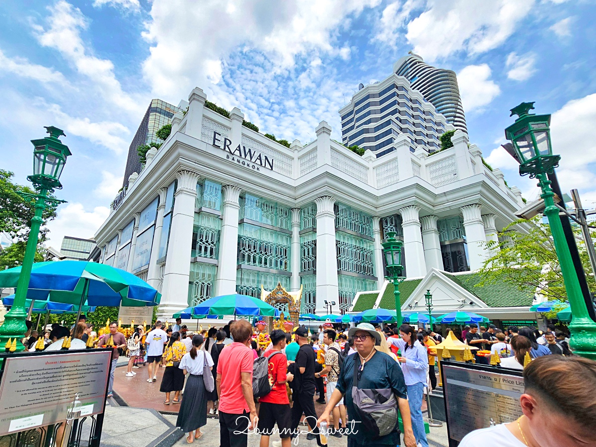 曼谷四面佛商場「Erawan Bangkok」BTS Chit Lom 奇隆站直通，拜完四面佛用餐購物好地方 @兔兒毛毛姊妹花