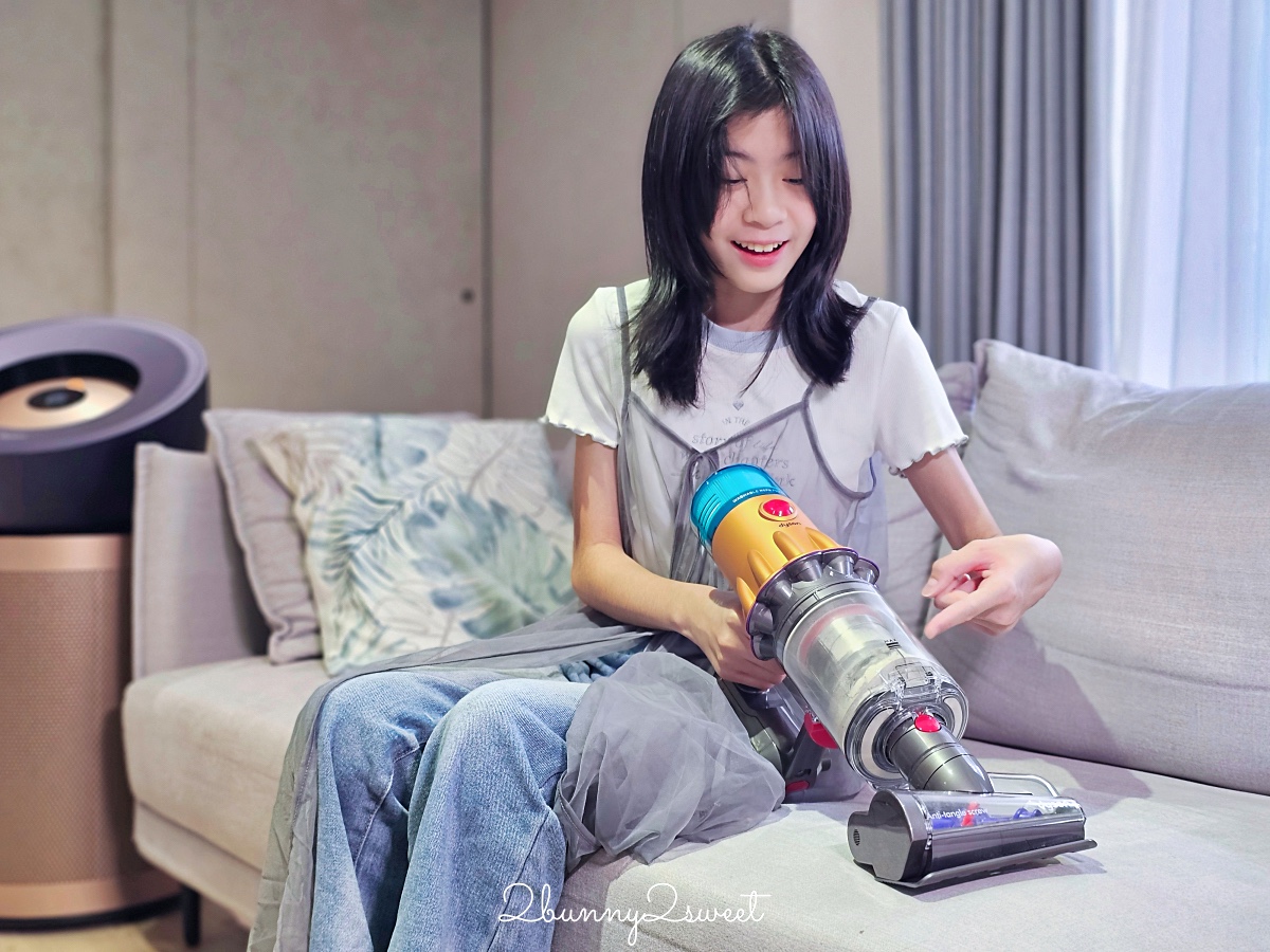 居家清潔家電推薦 Dyson V12s Detect Slim Submarine™ 乾濕全能洗地吸塵器快速清潔地板，Dyson 強效極靜甲醛偵測空氣清淨機給我乾淨好空氣 @兔兒毛毛姊妹花