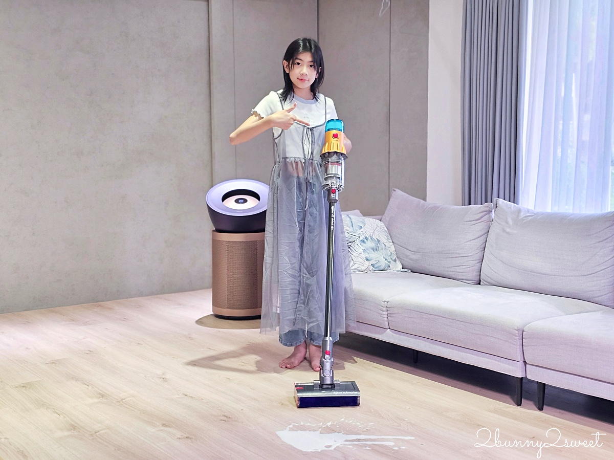 居家清潔家電推薦 Dyson V12s Detect Slim Submarine™ 乾濕全能洗地吸塵器快速清潔地板，Dyson 強效極靜甲醛偵測空氣清淨機給我乾淨好空氣 @兔兒毛毛姊妹花