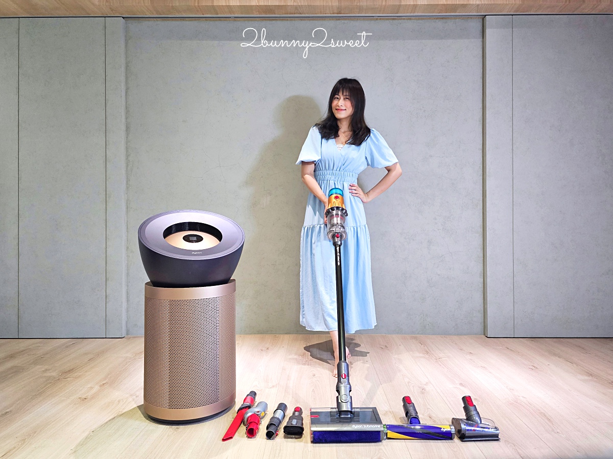 居家清潔家電推薦 Dyson V12s Detect Slim Submarine™ 乾濕全能洗地吸塵器快速清潔地板，Dyson 強效極靜甲醛偵測空氣清淨機給我乾淨好空氣 @兔兒毛毛姊妹花